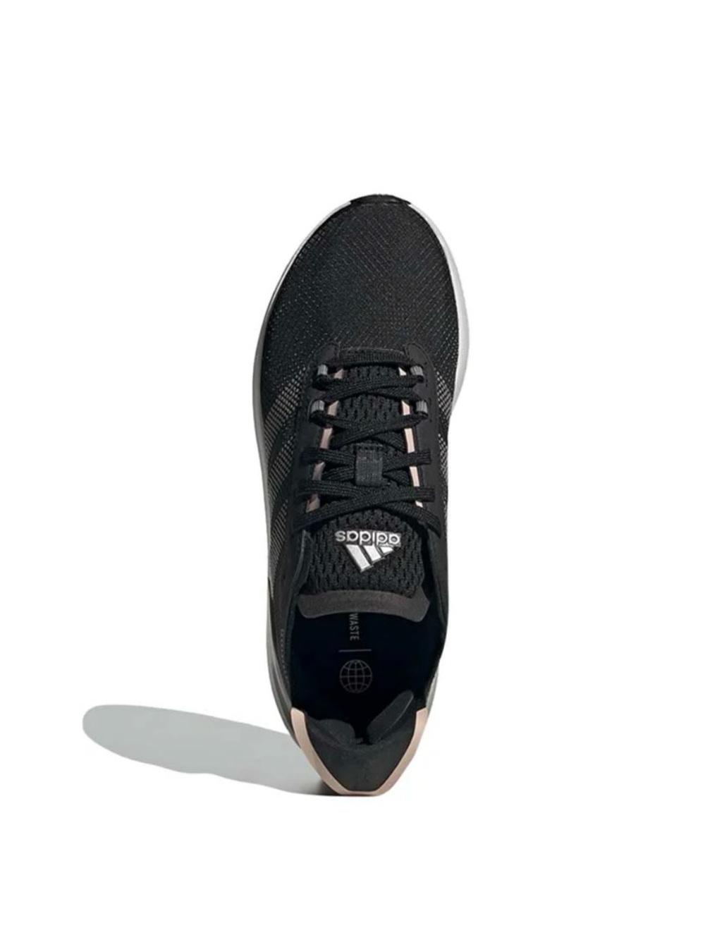 adidas Men's Black Running Shoe with Subtle Pink Accents 904999